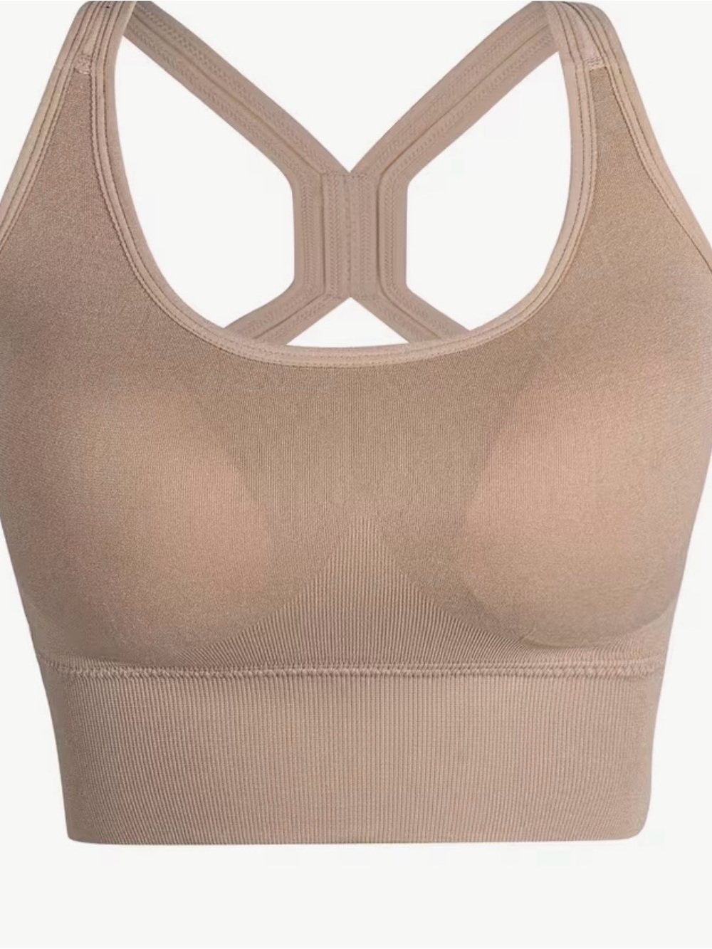 Seamless Nude T-Back Sports Bra size XL NEW